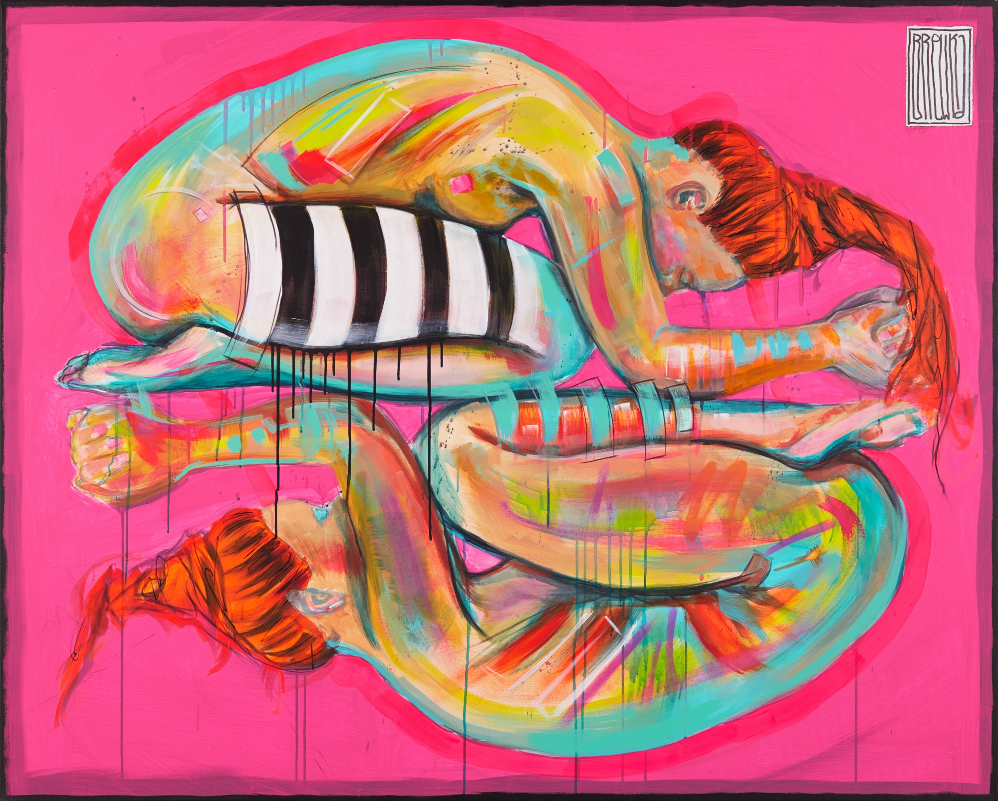 prayer, 120x150 cm, akryl, olej, spray na płótnie, 2016