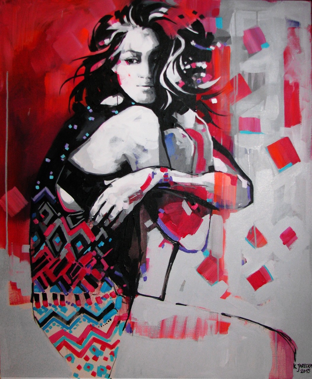 ethnic 2; akryl; 70x85; 2015 (1054x1280)