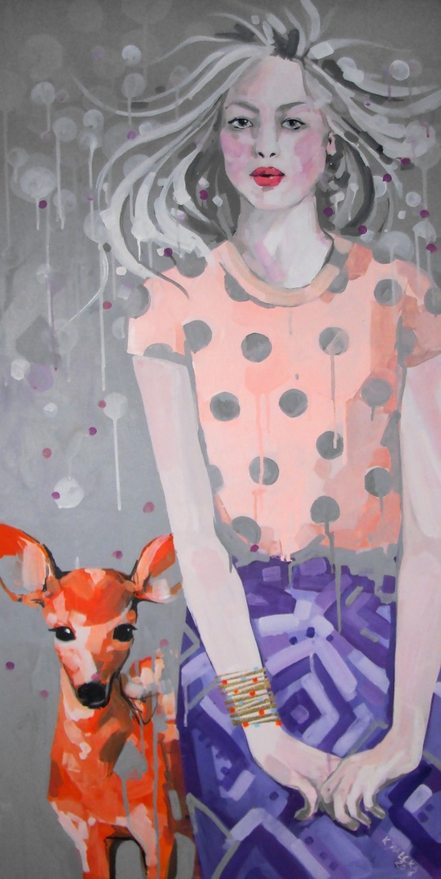 płocha sarna; akryl; 50x100cm; 2016 (643x1280)