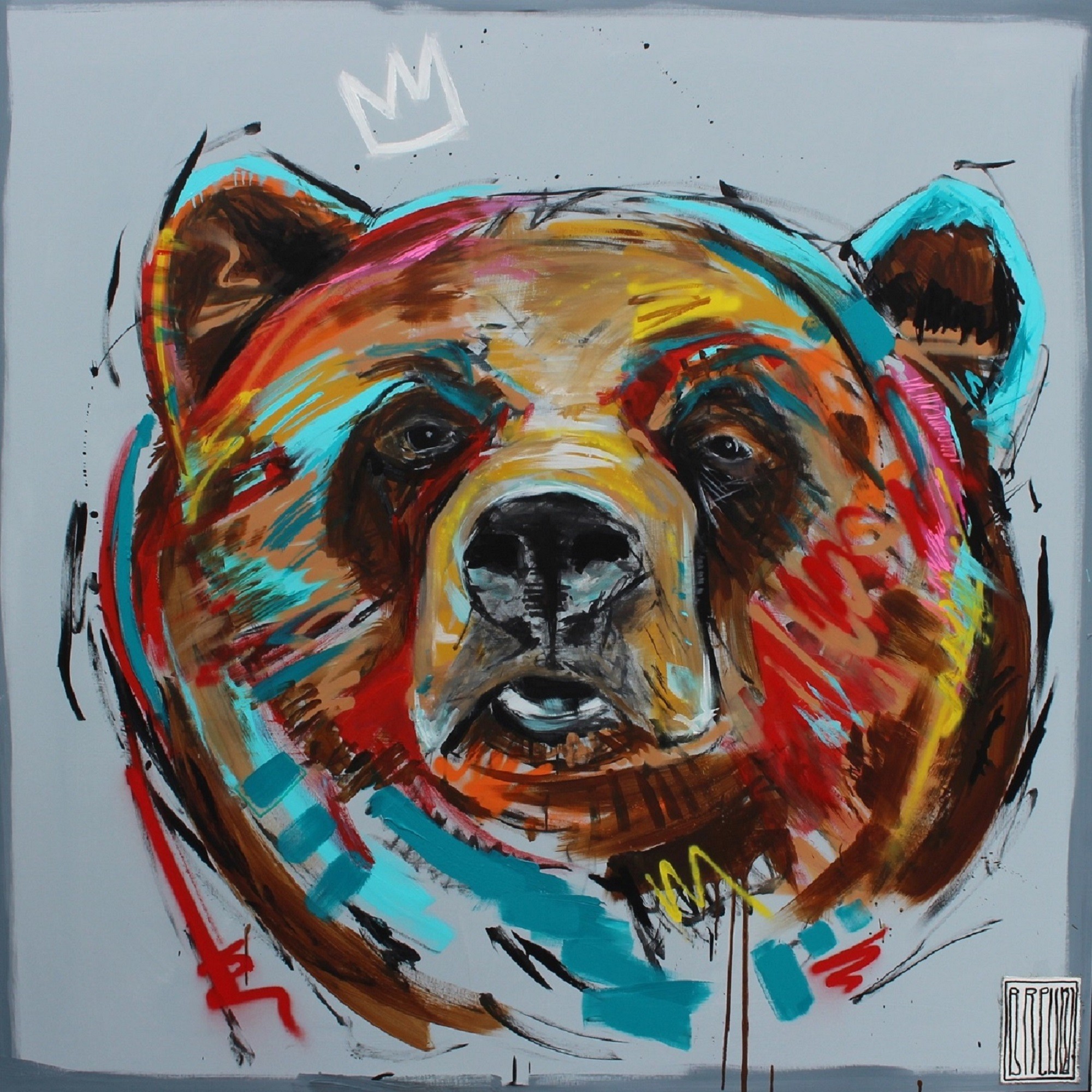 nie budzić olej akryl spray na płótnie 150x150 2017