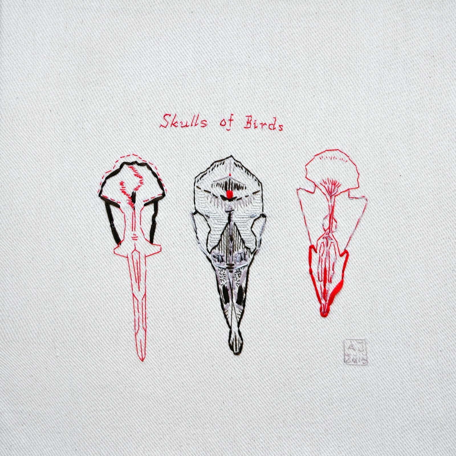 skull of birds 25x25 cm 03